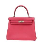 Pre-owned Leather handbags Hermès Vintage , Pink , Dames