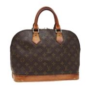 Pre-owned Canvas handbags Louis Vuitton Vintage , Brown , Dames