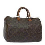 Pre-owned Canvas handbags Louis Vuitton Vintage , Brown , Dames