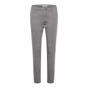 Chiseled Stone Twill Jeans Cream , Gray , Dames