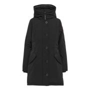 Zwarte Rossclair Gewatteerde Parka Jas Canada Goose , Black , Dames