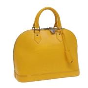 Pre-owned Leather handbags Louis Vuitton Vintage , Yellow , Dames