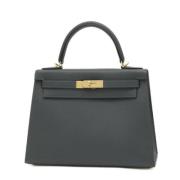 Pre-owned Leather handbags Hermès Vintage , Black , Dames