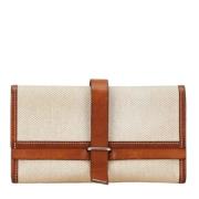 Pre-owned Canvas handbags Hermès Vintage , Beige , Dames