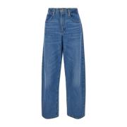 Barrel Jeans Frame , Blue , Dames