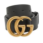 Pre-owned Leather belts Gucci Vintage , Black , Dames