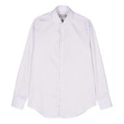 Gestreept Katoenen Shirt Made in Italy Canali , Pink , Heren