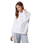 Witte Hoodie Katoenmix Geborduurd Calvin Klein , White , Dames