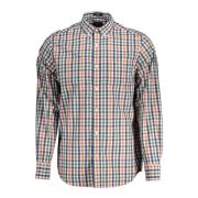 Groene Overhemd Lange Mouw Button Down Gant , Multicolor , Heren