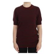 Gestreepte Cashmere Crewneck Sweater Dolce & Gabbana , Red , Dames