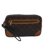 Pre-owned Canvas clutches Louis Vuitton Vintage , Brown , Dames