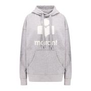 Katoenen sweatshirt met flocklogo Isabel Marant Étoile , Gray , Dames