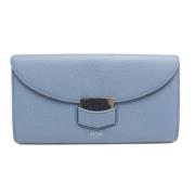 Pre-owned Leather wallets Celine Vintage , Blue , Dames