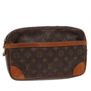 Pre-owned Canvas clutches Louis Vuitton Vintage , Brown , Dames