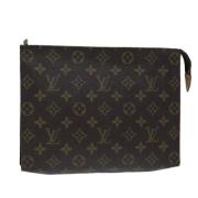 Pre-owned Canvas pouches Louis Vuitton Vintage , Brown , Dames