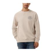 Beige Crew Neck Sweatshirt Stamp Lyle & Scott , Beige , Heren