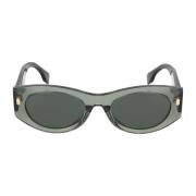 Stijlvolle ovale zonnebril Fendi , Green , Unisex