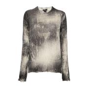 Grijze Kasjmiermix Distressed Trui Avant Toi , Gray , Dames