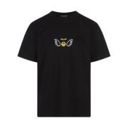 Grafische Print Zwarte T-shirt Barrow , Black , Heren