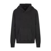 Zwarte Katoenen Hoodie met Vintage Logo Balmain , Black , Heren