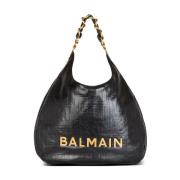 Zwarte Hobo Tas Balmain , Black , Dames