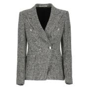 MultiColor Wol Blazer Peak Revers Tagliatore , Multicolor , Dames