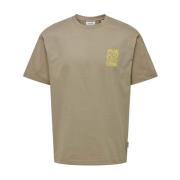 Archer Life RLX Tee Desert Taupe Only & Sons , Brown , Heren