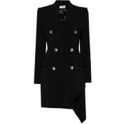 Zwarte Jurk met Rouches Elisabetta Franchi , Black , Dames