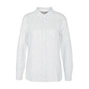 Chambray Stripe Linnen Overhemd Barbour , White , Dames