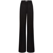 Zwarte Wollen Broek Geperste Plooi Nina Ricci , Black , Dames