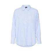 Fanni Lange Mouwen Shirt Hydrangea/Sana Vero Moda , Blue , Dames