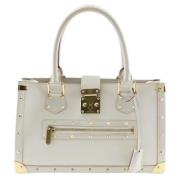 Pre-owned Leather handbags Louis Vuitton Vintage , White , Dames