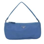 Pre-owned Nylon pouches Prada Vintage , Blue , Dames