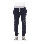 Sportieve Sweatpants met Tricolor Inzet Baldinini , Blue , Heren