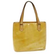 Pre-owned Leather totes Louis Vuitton Vintage , Beige , Dames