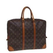 Pre-owned Canvas briefcases Louis Vuitton Vintage , Brown , Dames