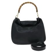 Pre-owned Leather gucci-bags Gucci Vintage , Black , Dames