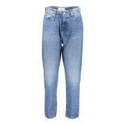 Vintage Blauwe Denim Jeans Calvin Klein , Blue , Dames