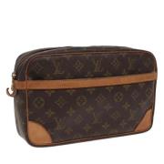 Pre-owned Canvas clutches Louis Vuitton Vintage , Brown , Dames