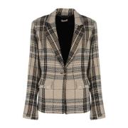 Elegante Blazer met Unieke Knoop Liu Jo , Multicolor , Dames