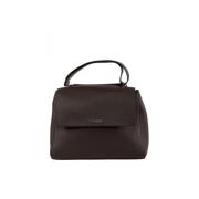 Dames Leren Handtas Sveva Medium Orciani , Brown , Dames