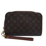 Pre-owned Canvas clutches Louis Vuitton Vintage , Brown , Dames