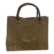 Pre-owned Suede handbags Gucci Vintage , Brown , Dames