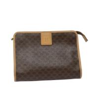 Pre-owned Leather clutches Celine Vintage , Brown , Unisex