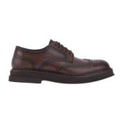 Bruine geperste leren schoenen Calce , Brown , Heren