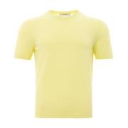 Luxe Italiaans Katoenen T-shirt Gran Sasso , Yellow , Heren