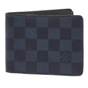 Pre-owned Coated Canvas Wallet Louis Vuitton Vintage , Black , Heren