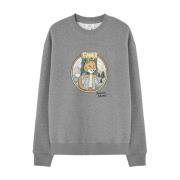 Rambling Fox Sweaters Maison Kitsuné , Gray , Heren