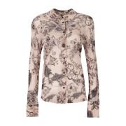 Elegante Aansluitende Blouse Pinko , Multicolor , Dames