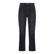 Zwarte Denim Jeans Kaos , Black , Dames